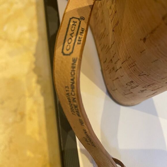 Coach platform Giorgiano Sandal with cork heel - size 10B - Picture 2 of 11